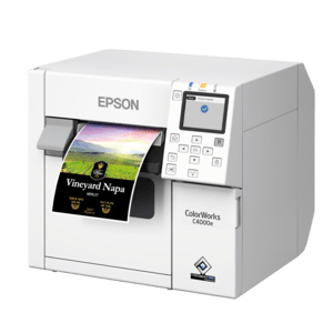 Epson ColorWorks C4000, Mattschwarze Tinte, Cutter, ZPLII, USB, Ethernet