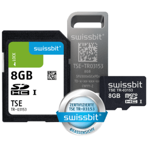 Swissbit TSE, microSD-Karte, 8 GB, vereinzelt